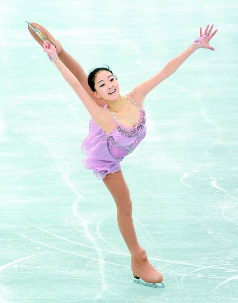 11月24日,中国选手李子君在日本举行的国际滑联大奖赛女子单人滑